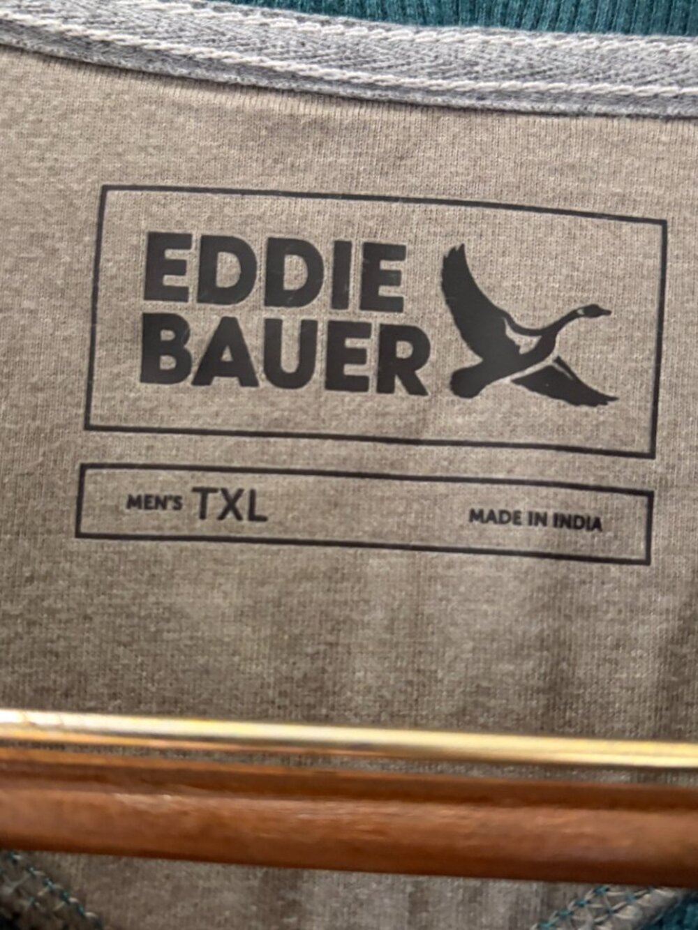 Eddie Bauer Henley Shirt Men's TXL Thermal Green Outdoor Camping - Picture 4 of 9